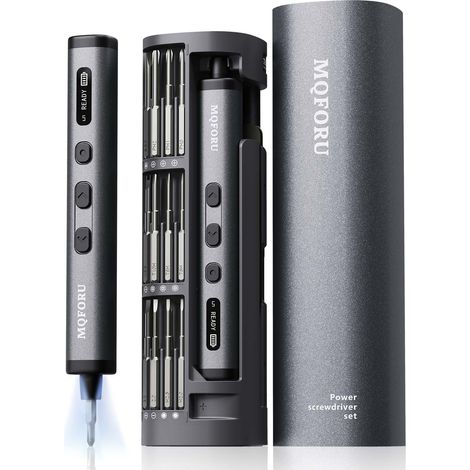 Mini Tournevis Electrique Sans Fil, 78 en 1 Kit Tournevis de Précision avec 72 Embouts Magnétiques, 5 Réglages de Couple, écran LED, pour Travail de Précision Téléphone Montre Appareil Photo (1/5)