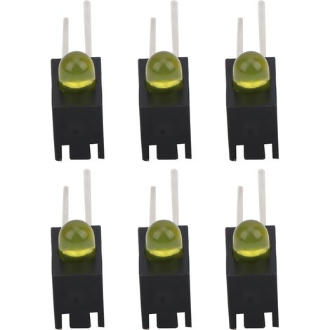 100 Stück 3-mm-LED-Fassungen, 90°-Lampenschirm, industrielle Steuerungskomponenten, gelbes Licht, Paneelmontage (1/5)