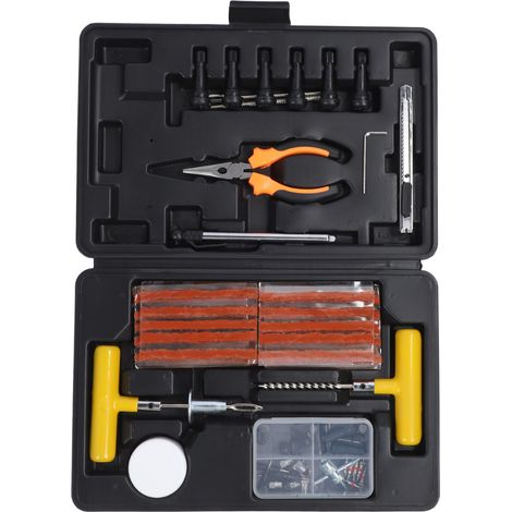 Ortviai Kit de Réparation de Pneus Lourd – 96 Pièces, Réparation Rapide et Facile pour Voiture, Moto, Camion, 4x4, Remorque (1/5)