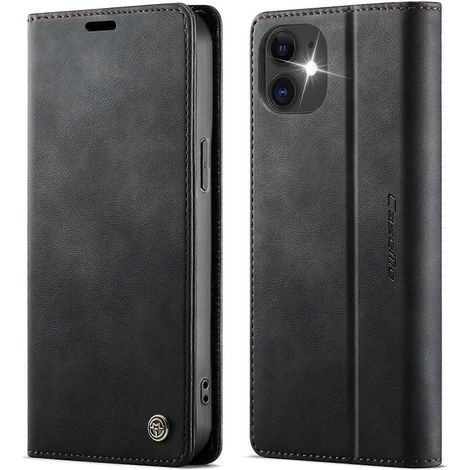 Compatible pour iPhone 12 mini 5,4 pouces Coque CASEME 033 Series RFID Portefeuille Support Veau Texture Cuir Couverture de Téléphone (1/5)
