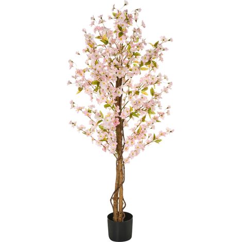 Plante Artificielle en Pot en Plastique 150 cm pour Intérieur Accessoire Décoratif Noire Sakura (1/5)