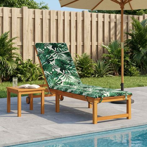 vidaXL Coussin de transat GEMERT 100 % polyester Motif feuilles (1/5)