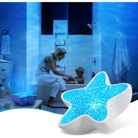 Projecteur LED avec ciel étoilé, effet aurores boréales et vagues lumineuses – Veilleuse à intensité variable pour enfants et adultes, étoile de mer décorative, éclairage d'ambiance rechargeable via U (1/5)