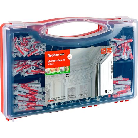 Fischer 577865 Meister-Box XL Altbau + S Dübel-Sortimentsbox 30 mm, 40 mm, 50 mm, 65 mm, 80 mm 280 (1/4)