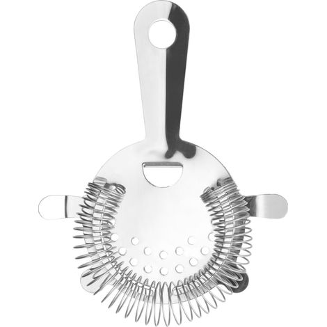 Passoire à cocktails, filtre Hawthorne à ressort avec 4 ergots, passoire de bar pour shaker et verres à cocktail, 150x115x(H)18mm, acier inoxydable (1/3)
