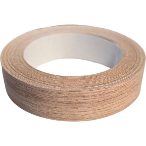 1x Bande de Chant Autocollante 18mm x 5m Epaisseur 0,50mm Mélaminé Facile à Appliquer Bricolage Étagère Meuble Panneau Bois Caravaning Camping Car, chêne lindberg (1/2)