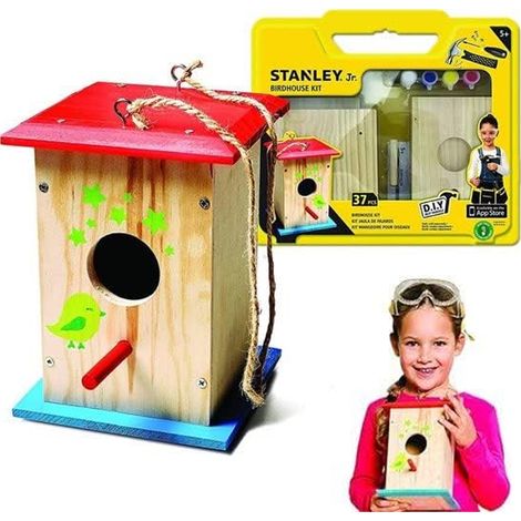 Stanley Jr. Tall Birdhouse Kit Costruzione Casetta Uccelli in Legno Mangiatoia (1/5)