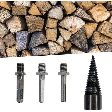 Mèche de fendeuse de bûches domestique 42 mm, conception antidérapante rainurée, haute résistance à l'usure, accessoire pour outils électriques pour le fendage du bois (1/5)