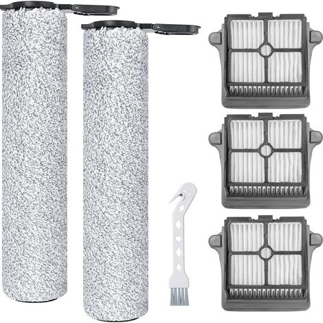 Accessori di ricambio per aspirapolvere a vapore Tineco Floor One S7: rullo spazzola e filtro HEPA, 2 rulli spazzola, 3 filtri HEPA, 1 spazzola per la pulizia. (1/5)