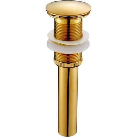 Bonde clic-clac rétro pop-up laiton bronzé, vidange lavabo sans trop-plein, valve universelle pour évier et vasque, drain sans siphon, robinetterie moderne. (1/5)
