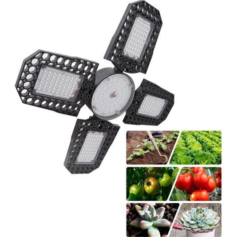 Lampe de Croissance LED 150W Pliable ABS, Base E27, Spectre Rouge et Bleu pour Plantes d'Intérieur, 85-265V (1/5)