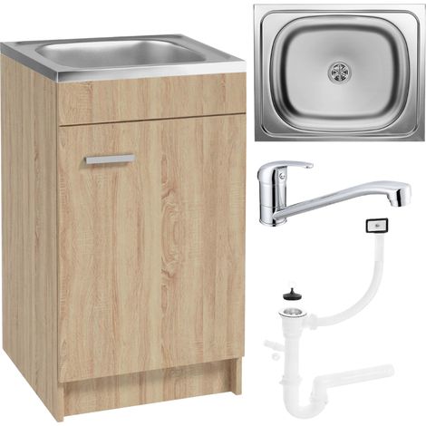 Küchenunterschrank - 50 x 40 cm - Sonoma Eiche - Kompakt und Elegant - Made in Polen (1/5)