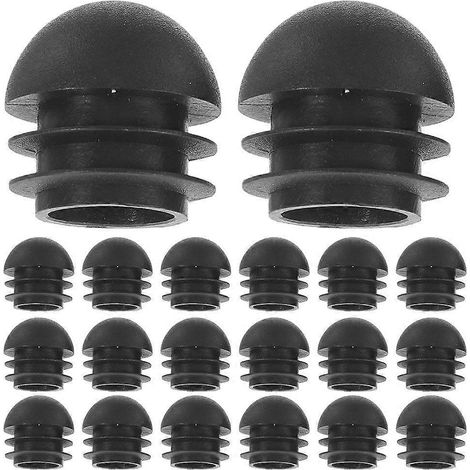 30 embouts de protection pour pieds de chaise, patins ronds en plastique pour tubes et tuyaux - Protection pour tables, chaises et tubes (2 pièces) (1/5)