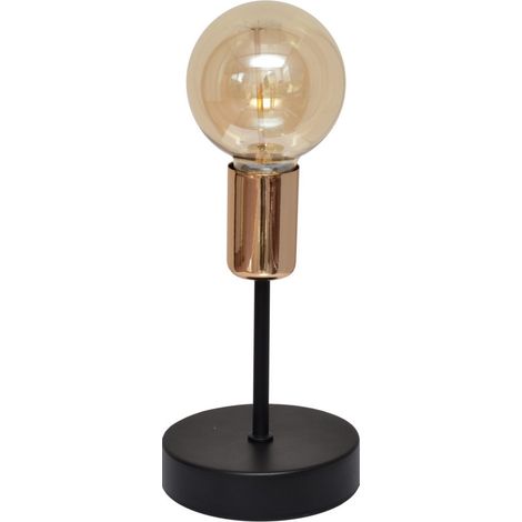 Helam TUBE Lampe à Poser Noir 12cm
