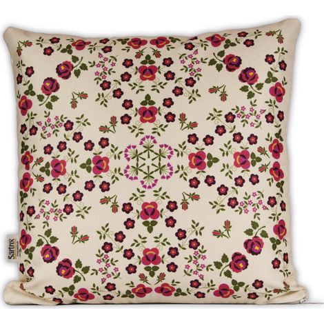 Federa popolare Opole con fiori viola e beige (1/2)