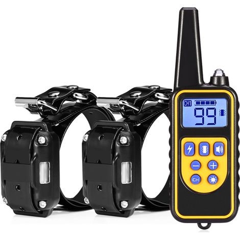 Hundetrainingshalsband, Hundeschockhalsband mit Fernbedienung für kleine, mittelgroße und große Hunde, wasserdichtes elektronisches Hundehalsband, leichter Schock, Vibrationssignalton
