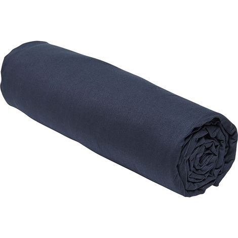 Today Drap Housse Grand Bonnet Gris Acier 160x200 cm (1/5)