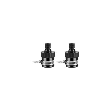 Adaptateur de robinet, connecteur de robinet universel, connecteur de tuyau d'arrosage (diamètre 20 mm) (2 pièces) - Crezuo (1/4)