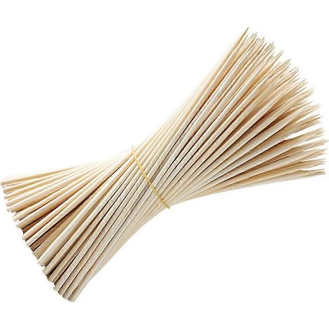 Brochettes en bambou pour barbecue, en matière synthétique, couleur kaki, 1000 pièces (1/3)