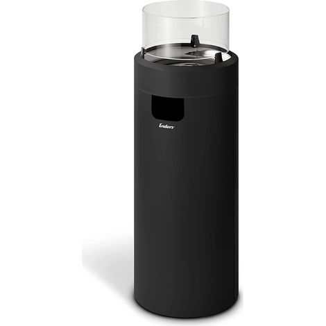 Enders Camino Decorativo alimentato a Gas Nova LED L - Per Patio con Illuminazione Ambientale - Braciere Decorativo - Nero/Argento 560133 (1/3)