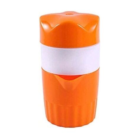 Portable Manual Orange Squeezer, Mini Manual Citrus Juicer for Extracting Fruit Juice (Color: Orange and White) (1/3)