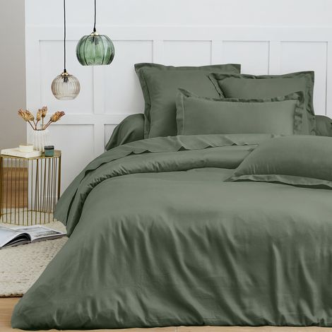 Housse de couette 240 x 220 cm – 100% Coton 57 fils/cm² – Qualité Supérieure – Romarin (1/3)