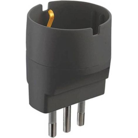25 x ADATTATORE SCHUKO 16A 2P+T NERO FIG.9
