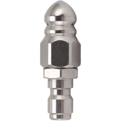 Boquilla de manguera de conexión rápida para hidrolavadora de alta presión de acero inoxidable de 1/4 de pulgada para limpieza de desagües y alcantarillas. (1/4)