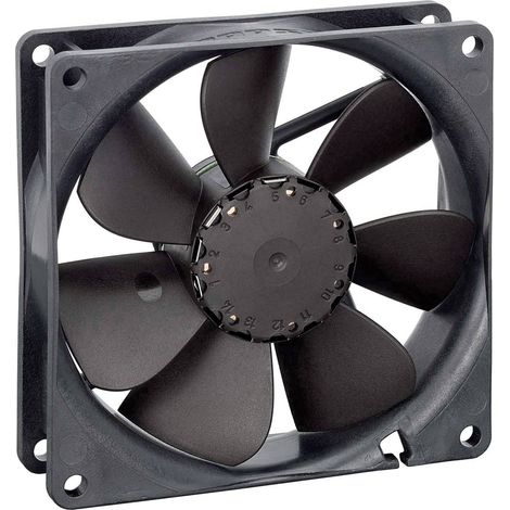 Ventilateur axial EBM Papst 3412NHH 9292506316 12 V/DC 100 m³/h (L x l x H) 92 x 92 x 25.4 mm 1 pc(s