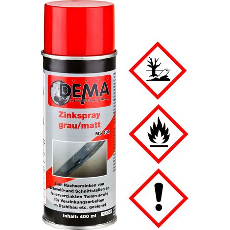Zink PROFESSIONAL Spray 400 ml grau matt Zinkspray Dose hitzebeständig (1/5)