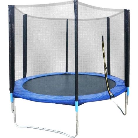 Trampoline, Acier Durable, Filet de Sécurité Inclus, Bleu (1/2)