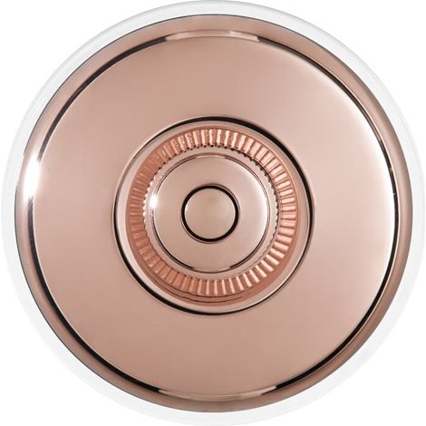 DIMBLER - Bouton Poussoir Carillon Porcelaine Blanche Coque Cuivre Réf. 60310723 (1/2)