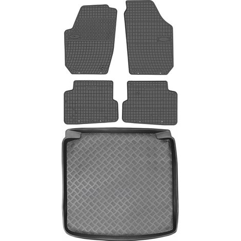 Juego de alfombrillas de goma para coche y maletero para Skoda Fabia II Kombi (2007-2014). (1/5)