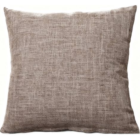 2 housses de coussin décoratives - style rustique bohème - taie d'oreiller carrée en lin épais - fermeture éclair invisible - convient pour canapé-lit, bureau (40 x 40 cm)