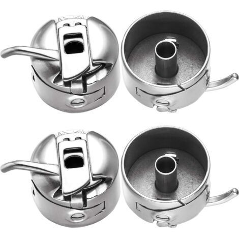 4 Pieces Stainless Steel Bobbin Case for Sewing Machine, Front Loading, Compatible with 15 Class Models (1/5)