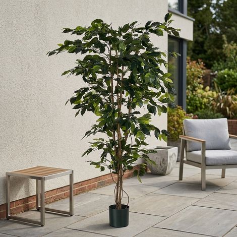 Lifelike Green Fiscus Potted Tree (1/2)
