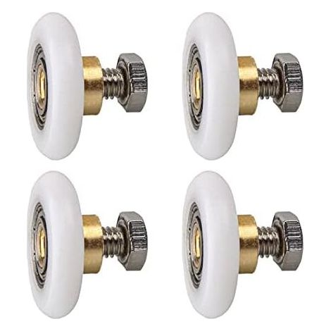 27mm Shower Door Roller, Shower Door Roller Wheel Sliding Door Roller Replacement Wheel 4pcs (27MM) (1/5)