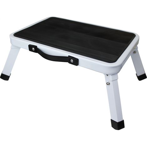 Marchepied pliable 1 niveau en acier – Charge maximale 150 kg – Surface antidérapante – Compact 38.2 x 26.2 x 5 cm – Vivezen (1/4)