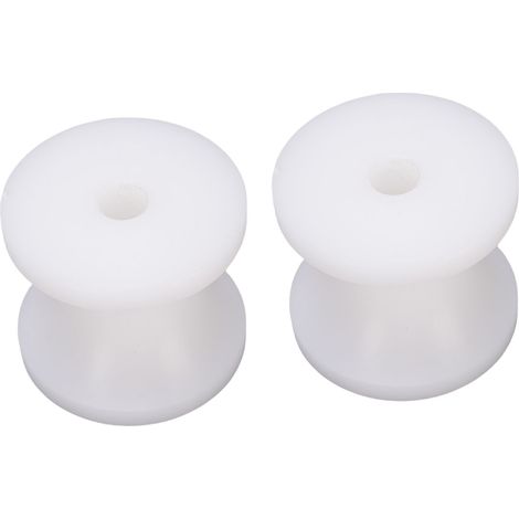 Ortviai Rouleaux de remorque à bateau en nylon blanc – 2 pièces, 50 x 43 mm, pour yachts, vedettes et embarcations (1/5)