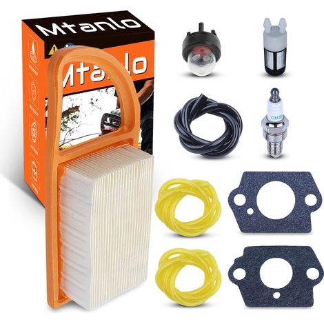 Filtre à air, carburant, ligne, tuyau, joint de bougie pour souffleurs Stihl BR600 BR700 BR700, filtre à air, filtre à carburant, ligne de carburant, tuyau de carburant, joint de carburateur, poire d' (1/5)
