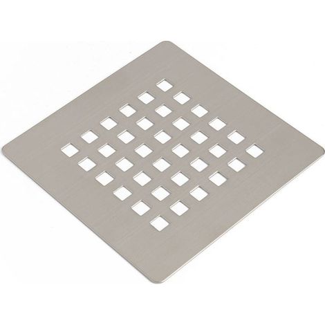 Grille d'écoulement de douche 132x132mm – Acier inoxydable chromé – Épaisseur 1,2mm – Compatible receveurs Muse