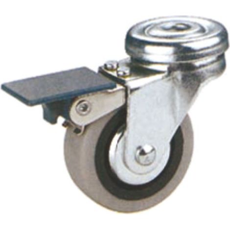 FPLUS rueda mobiliario 50 ø goma gris agujero 8ø freno 18h0339 (1/2)