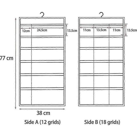 Rangement suspendu - 30 poches pour penderie, soutien-gorge, sous-vêtements, chaussettes (1/5)