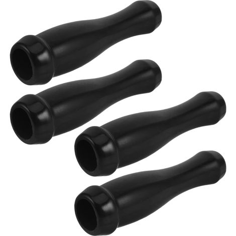 Poignées de Porte de Cheminée Compatible Ensemble de 4 en Plastique Noir Installation Facile, pour Poêle à Bois et Écran de Cheminée, Usage Domestique et Commercial (1/5)