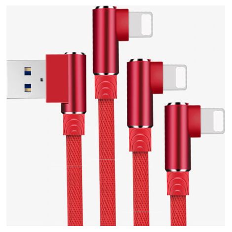 Lot de câbles USB coudés 90° pour charge et transfert de données, câble rapide 1 à 3 m pour téléphone (1/5)