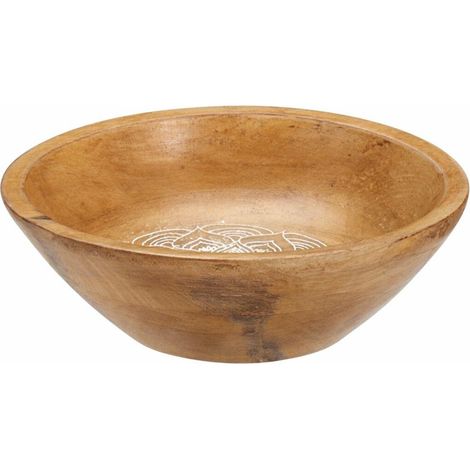 Ciotola in legno di mango con motivo decorativo, 19,5 cm (1/4)