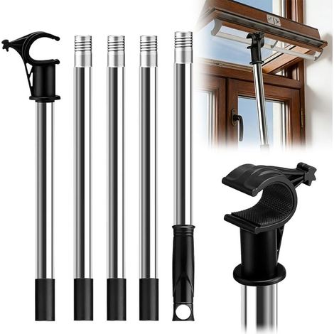 2m Canne Telescopique pour Stores et Fenêtres De Toit,Perche Telescopique ConçU pour Contrôler Les Lucarnes,Extensible Jusqu'à ,Perche Pour Fenêtres De Toit et Stores (1/4)
