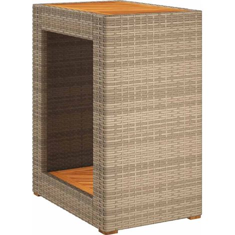 Maison Exclusive - Garten-Beistelltisch mit Holzplatte Beige Poly