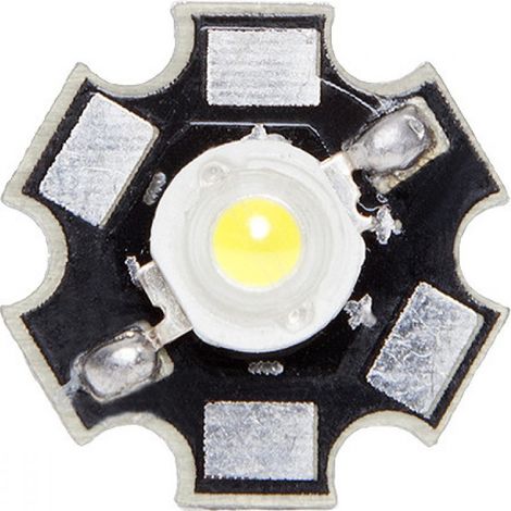 LED  Hohe Energie 1W 120Lm 6000ºK 35X35 Kühlkörper 50.000H [CH-LED -1W-35MIL-D-CW]