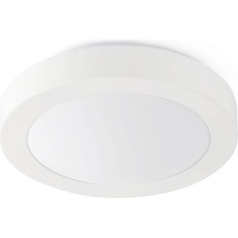 Faro Logos-1 - Plafonnier encastré à 1 ampoule rond blanc pour salle de bain IP44, E27